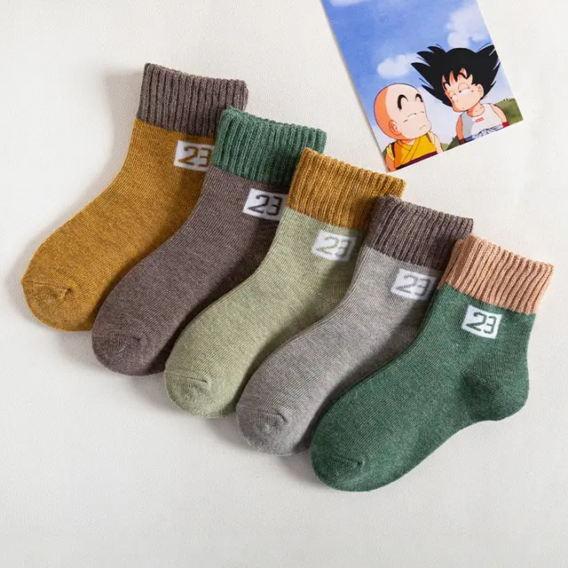Mid calf Cotton Boys And Girls Socks Cute And Breathable College Style Baby Number 23 - Shop at LoveMi