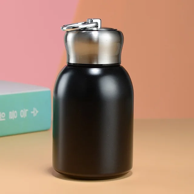 304 Stainless Steel Vacuum Portable Hanging Ring Cup Black - Shop at LoveMi
