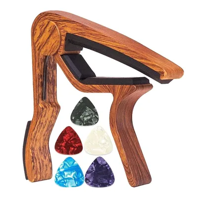 Portable Home Capo Metal Tuning Clip Wood Color Package 2 - Shop at LoveMi