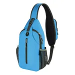 Men's Outdoor Chest Bag Fashion Shoulder Bag - Blue