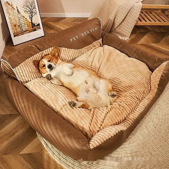 Pet Bed Cat Nest Medium And Large Kennel Mat Warm Brown - Shop at LoveMi