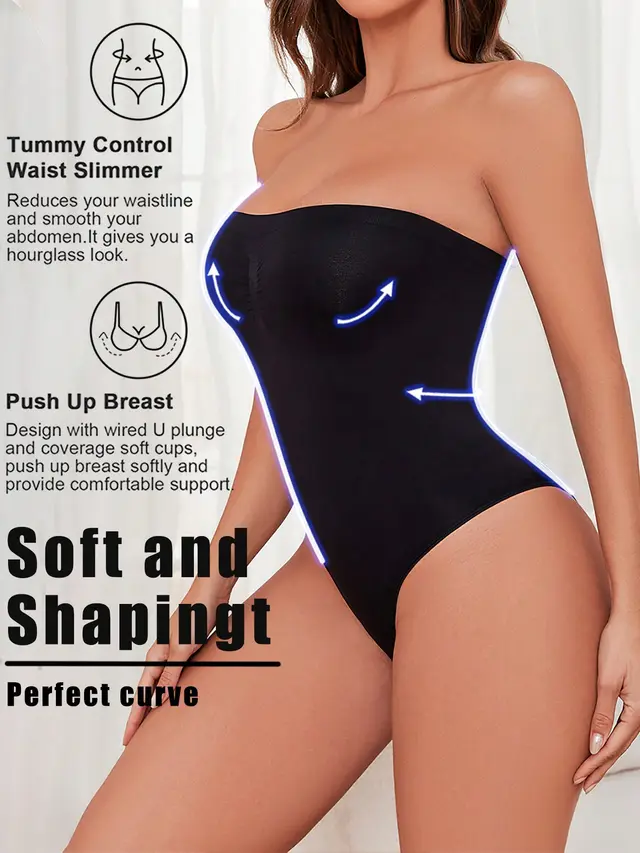 Seamless Plus Size Corset Belly And Waist Shaping Black - Shop at LoveMi