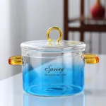 1500Ml Gradient Blue Glass Pot