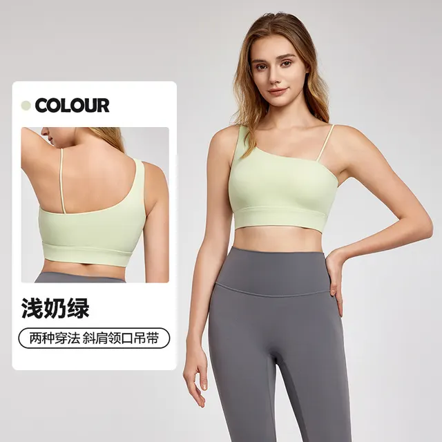 Women's Outdoor Pilates Sports Bra Light Creamy Green - Shop at LoveMi