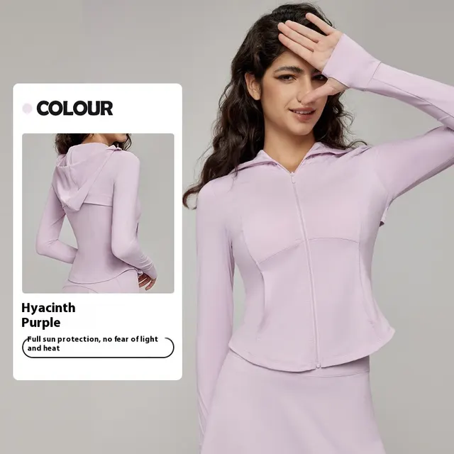 Ice Slim fit Hood Sun Protection Clothing For Women Hyacinth Purple - Shop at LoveMi