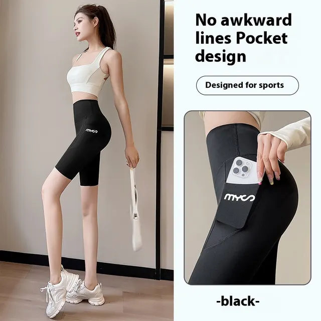 Thin Breathable Slim Tight Pants High Waist Belly Contracting Women Black - Shop at LoveMi