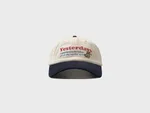 Beige Navy Blue Brim