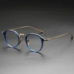 Transparent Blue Gold Frame