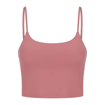 Yoga Jacket Women's Sports Underwear With Chest Pad Thin Belt Beauty Back Peach Blush - Shop at LoveMi