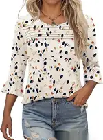 White With Printed Pattern