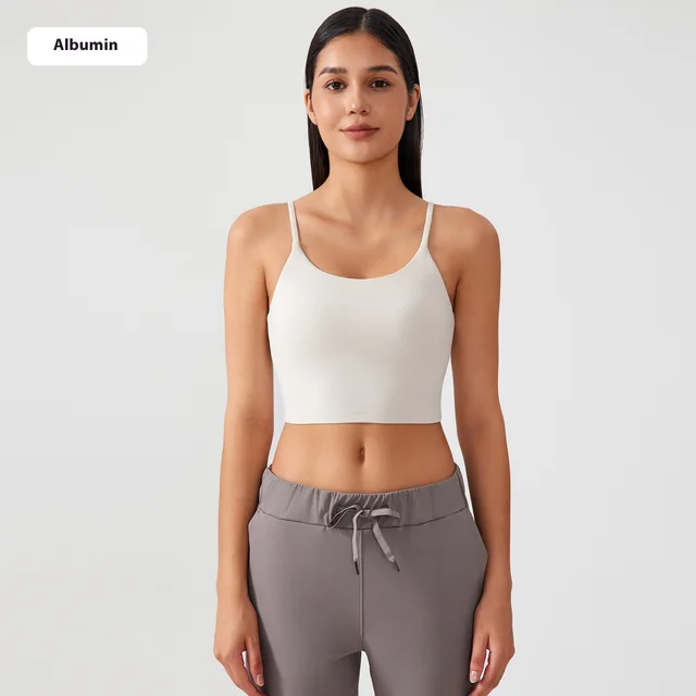 One piece Cup Shockproof Push up Breast Holding Beauty Back Workout Yoga Bra Albumin - Shop at LoveMi