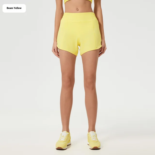 Loose Quick drying Sports Shorts Running Training Workout Pants Beam Yellow - Shop at LoveMi