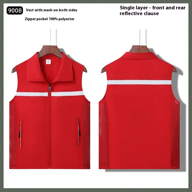 High end Vest Outdoor Reflective Vest Overalls 9008 Red - Shop at LoveMi