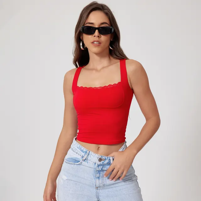 Tight Sports Vest Naked Women Feeling Quick drying Breathable Tomato Red - Shop at LoveMi