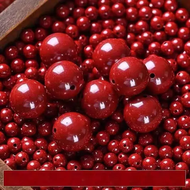 Raw Ore Cinnabar Loose Beads Diy Handmade Bracelet String Beads Purple Gold Sand 12Mm - Shop at LoveMi