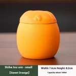Ceramic Moisture-proof Sealed Commemorative Box - Shiba Inu Orange Small - View 1