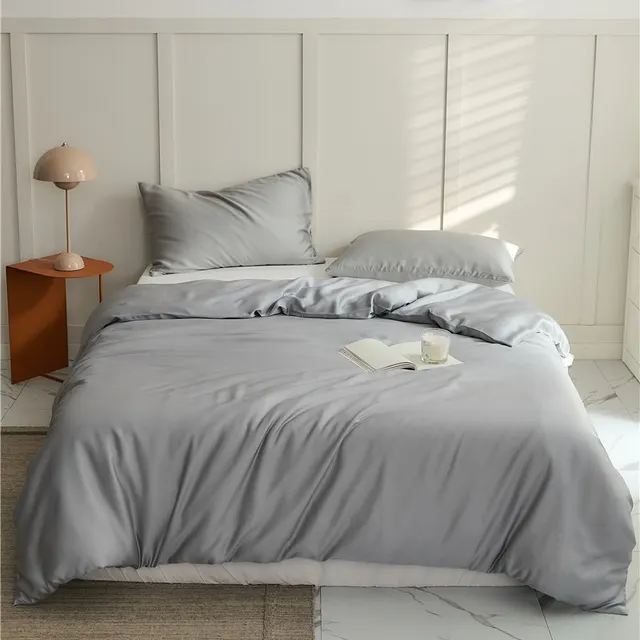 Summer Silky Cool Lyocell Quilt Cover Light Carbon Gray - Shop at LoveMi