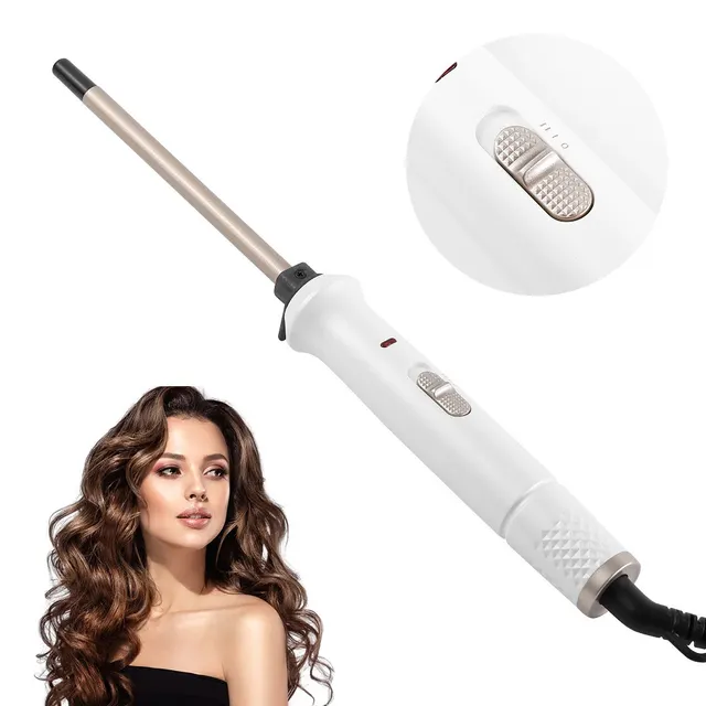 9mm Mini Two Thermostats Electric Heating Hair Curler White - Shop at LoveMi