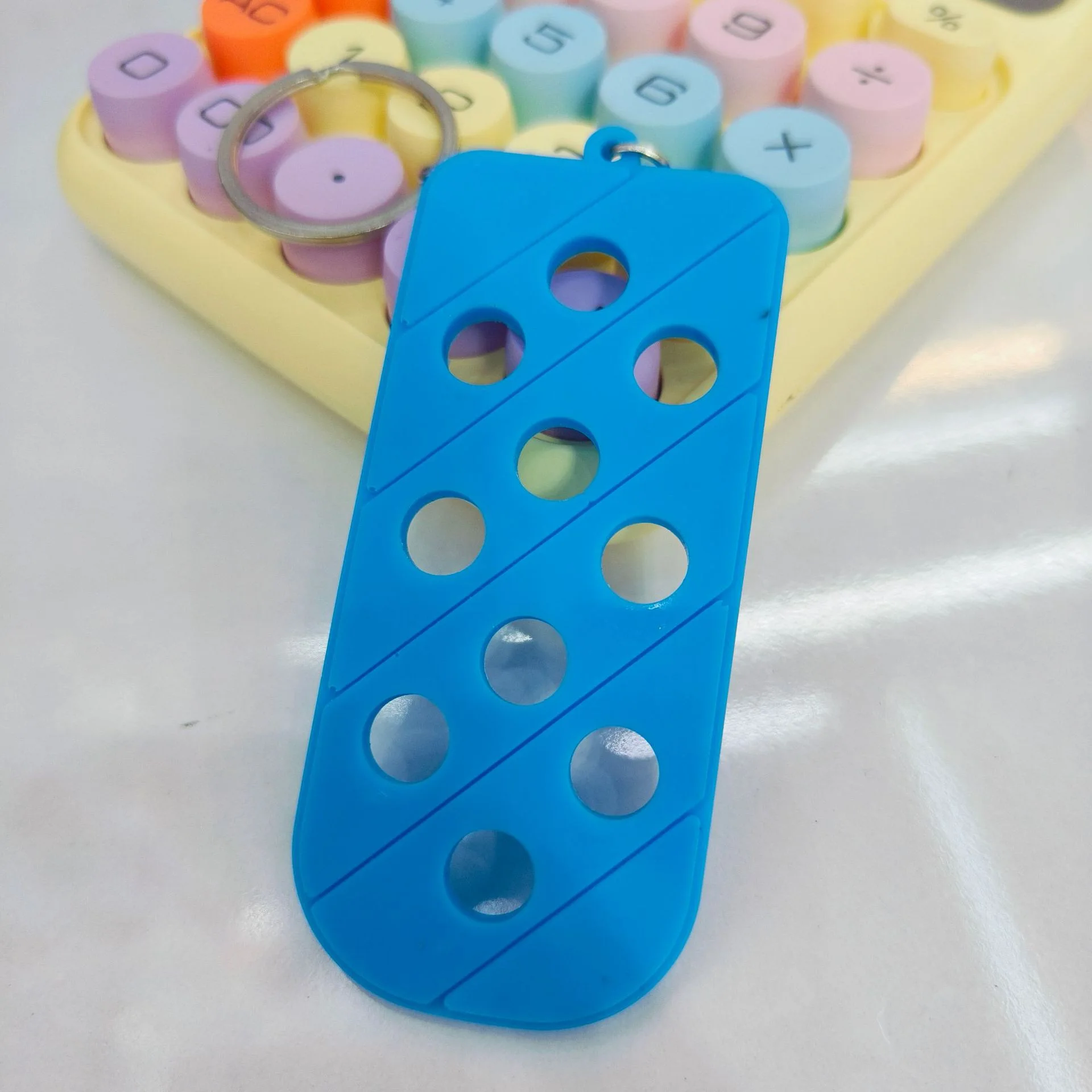 Personalised PVC Key Board Pendant - Lake Blue