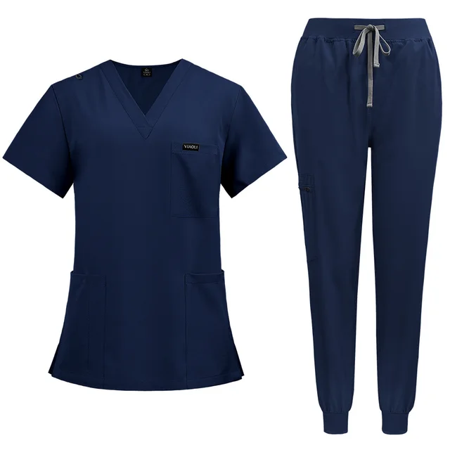 Operating Room Short Sleeve Hand Washing Suit Women's 42122 Dark Blue - Shop at LoveMi