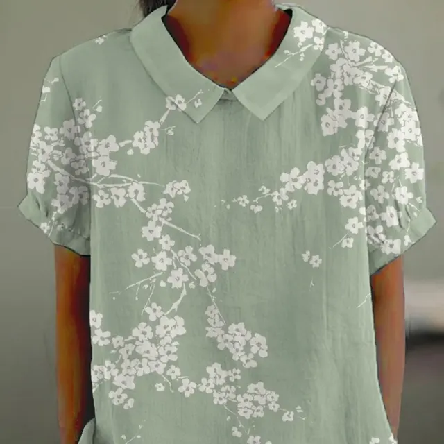 Creative Ocean Retro Floral Cute Short Sleeve Xxxxl - Shop at LoveMi