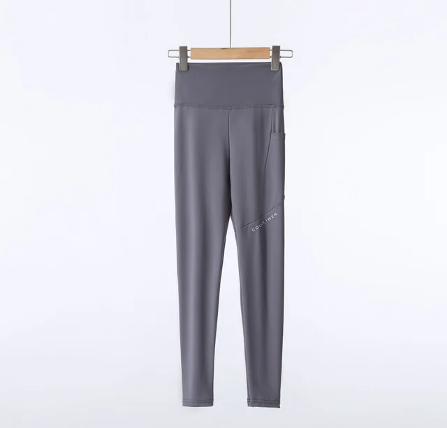 Coat Spring And Autumn High Waist Hip Lift Tight Pants Dark Gray Cropped Pants - Shop at LoveMi
