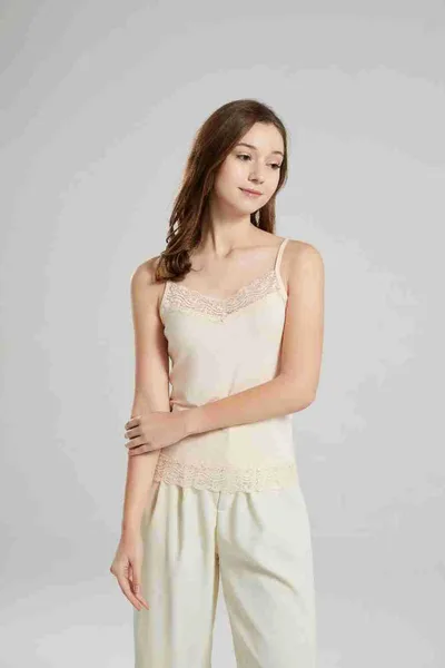 Camisole Women's Fashion Lace Inner Match Vest Apricot - Shop at LoveMi
