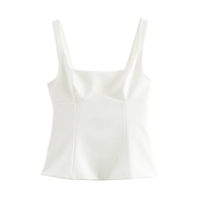 Women's Design Bowknot Decoration Sling Top White - Shop at LoveMi
