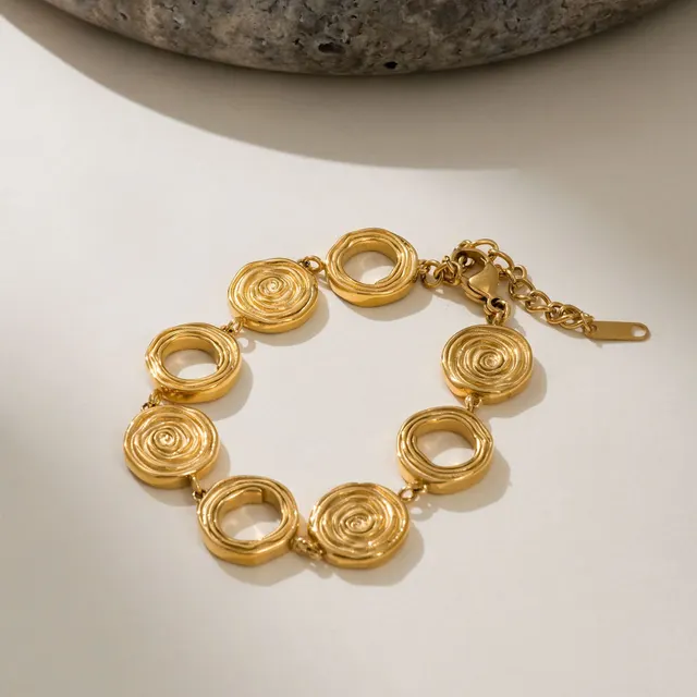 European And American Water Spin Bead Necklace Gold Style Two Bracelet - Shop at LoveMi