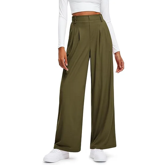 Work Business Loose Women's Trousers Army Green - Shop at LoveMi