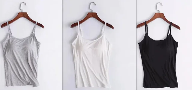 Plus Size Underwear Yoga Sports T With Chest Pad Black White Gray - Shop at LoveMi