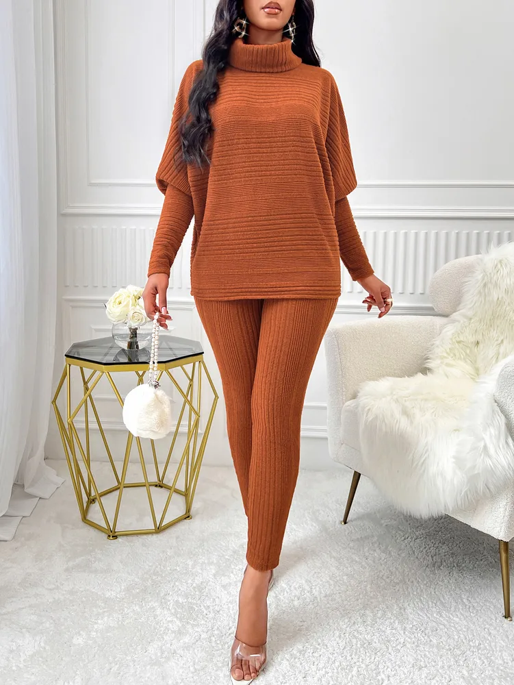 Casual Loose Long Sleeve Women's Suit Dark Coffee Color - Shop at LoveMi