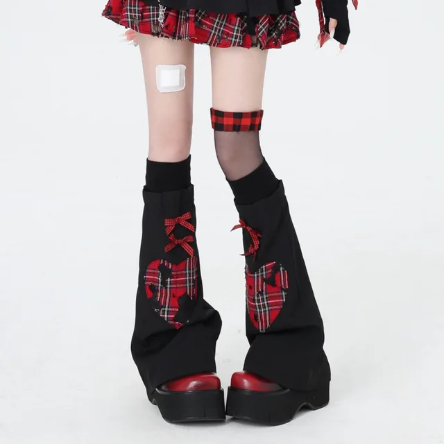 Women's Dopamine Punk Half length Cake Skirt Plaid Leg Warmer - Shop at LoveMi
