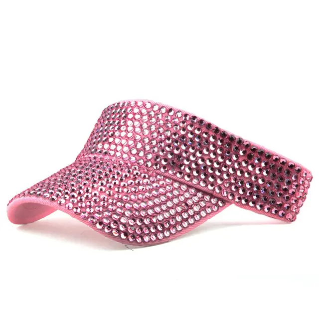 Spot Drill Sun Hat Sun Protection No Top Girl's Cap Pink Hat Pink Diamond - Shop at LoveMi