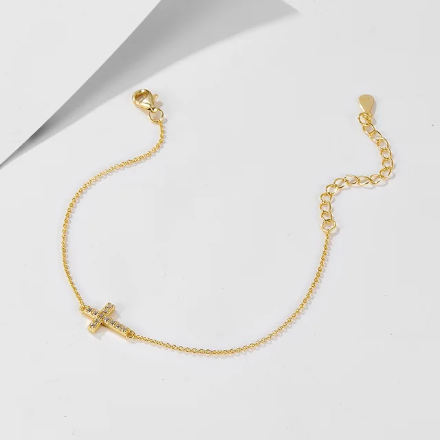 Diamond Cross Bracelet Simple All match Cross Bracelet - Shop at LoveMi