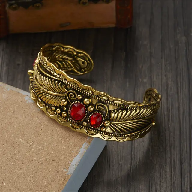 Vintage Navajo Style Oval Turquoise Bracelet Gold Diamond - Shop at LoveMi