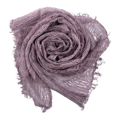 Solid Color Linen Scarf Retro Style Tassel Shawl For Women Purple - Shop at LoveMi