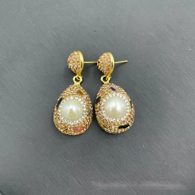 Natural Freshwater Shaped Pearl Hand inlaid Three piece Set Earrings - Shop at LoveMi