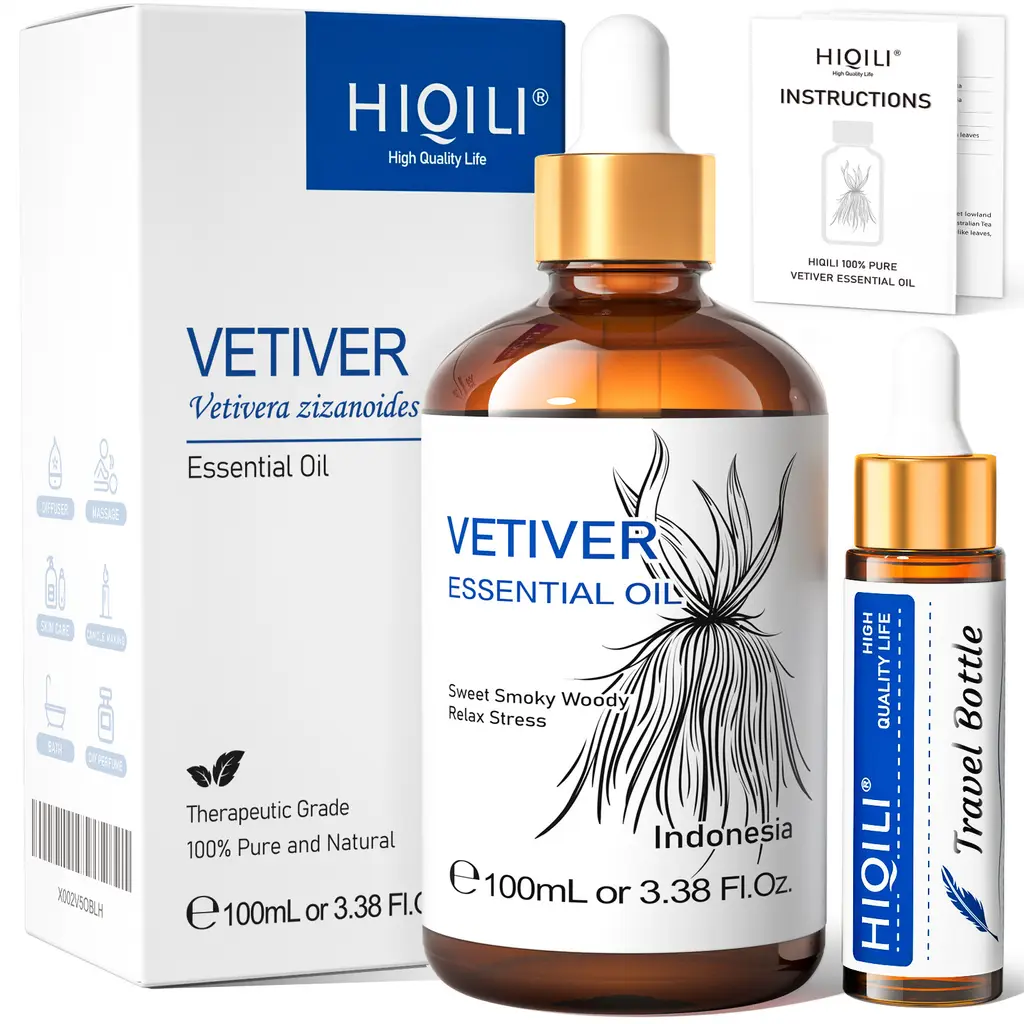 Beauty And Skin Care Single Essential Oil Plant Extract Rose Massage Oil Perfume Aromatherapy - Vetiver