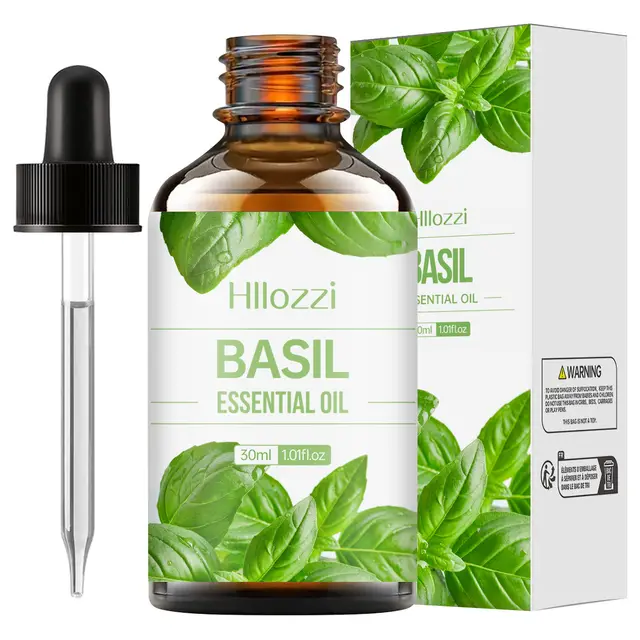 30ml Organic Oil Aromatherapy Massage Aromatic Skin Care Castor Oil Basil Essential Oil - Shop at LoveMi