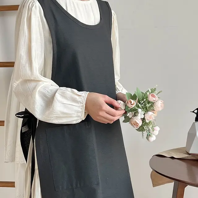Household Cotton And Linen Waterproof Apron Wq35H - Shop at LoveMi