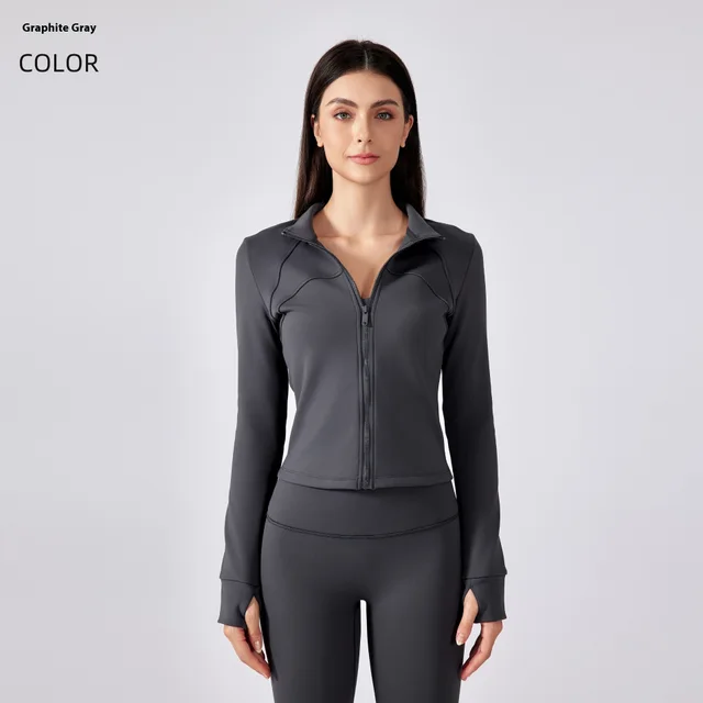 Women's Thin Yoga Wear Top Graphite Gray - Shop at LoveMi