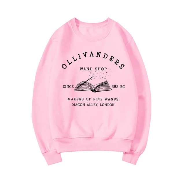 Wizard Book Shop Sweatshirt Sweater Magic Wizard Hoodies Pink - Shop at LoveMi