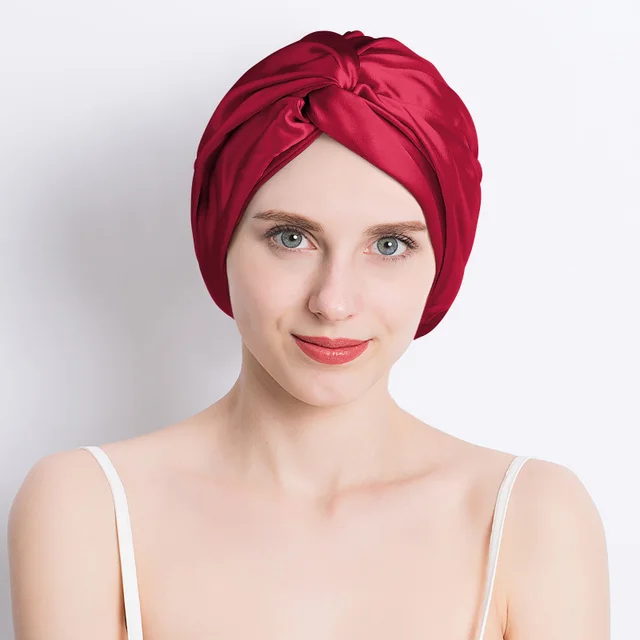 Seamless Double layer Cross Comfort Nightcap Wine Red - Shop at LoveMi