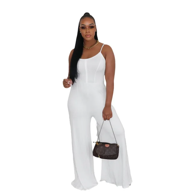 Sexy European And American Solid Color Sling One piece White - Shop at LoveMi