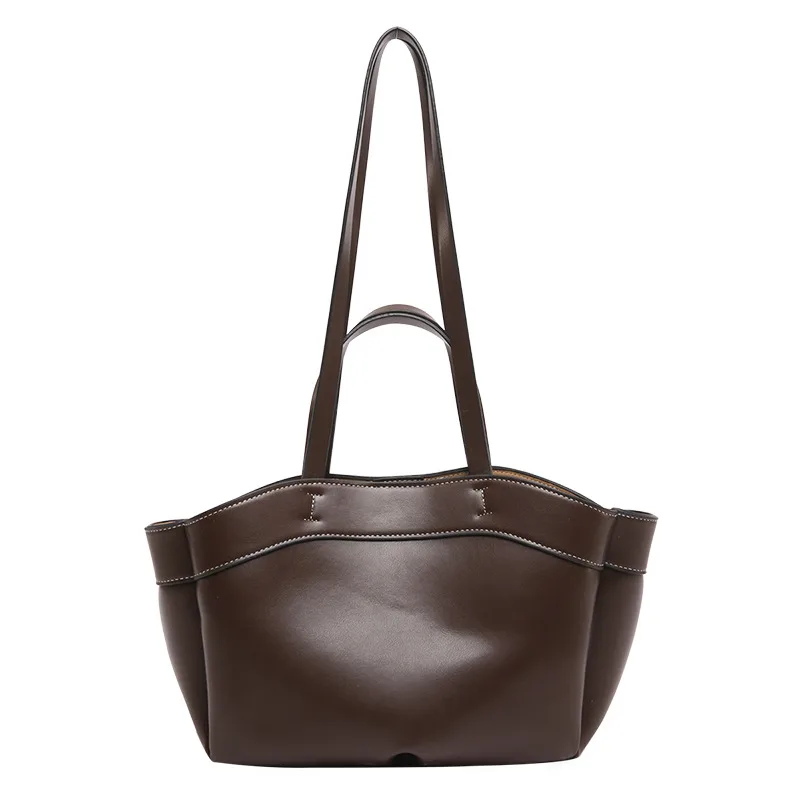 Brown Tote Bag Fashion Large Capacity Brown - Shop at LoveMi