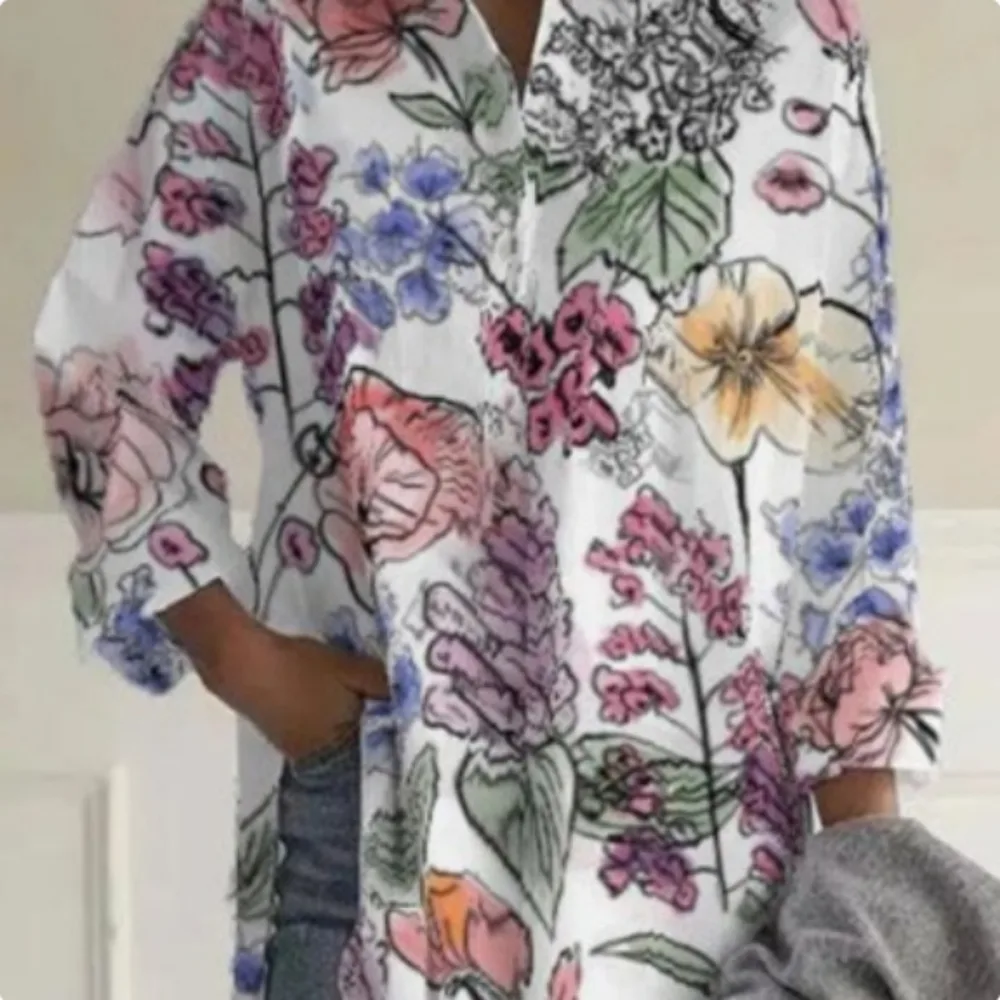 Summer Women's Shirt Fashion Pattern Image Color M - Shop at LoveMi