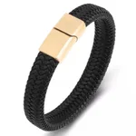 Black Leather Gold 23Cm