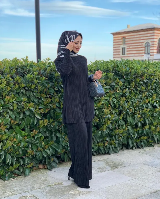 Ethnic Style Loose Casual Pleated Suit Southeast Asian Arab Women's Clothing Black - Shop at LoveMi