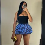 Blue Leopard Print